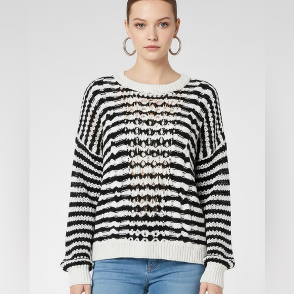 PINKO Crew Neck Crocheted Sweater NWT - Picture 2 of 13